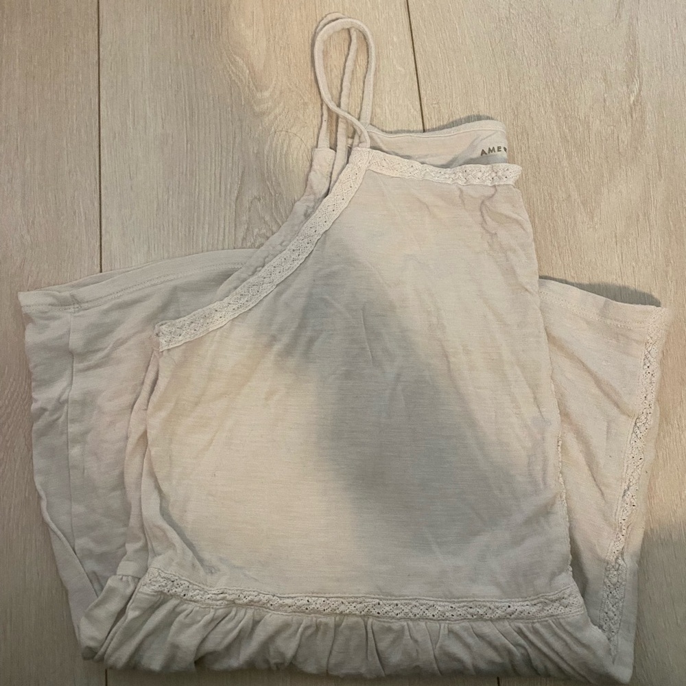 American eagle white babydoll tank top
